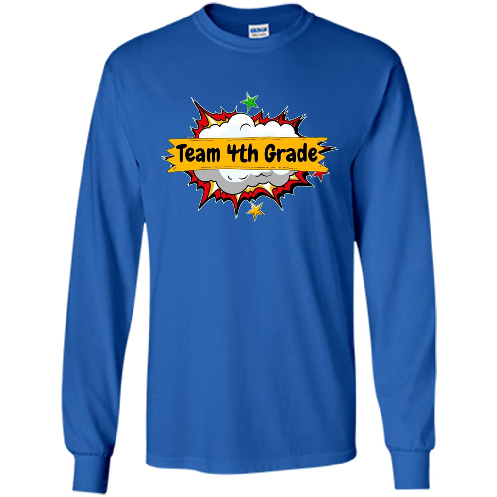 Team 4th Grade T-shirt Back To School Teacher Student T-shirt Royal