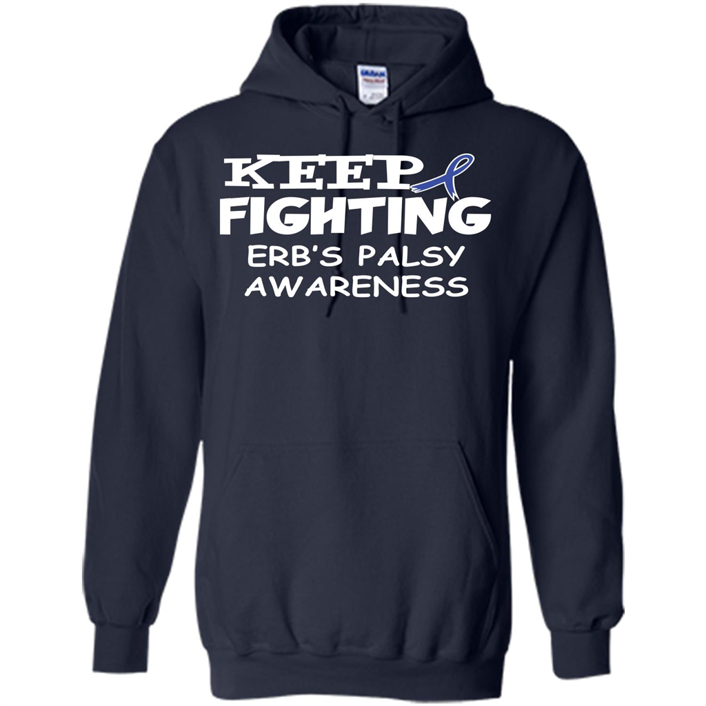 Cancer Awareness T-shirt Keep Fighting Erb’s Palsy Awareness Navy
