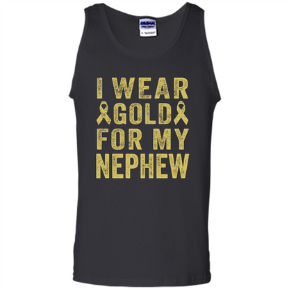 I Wear Gold For My Nephew T-shirt Black