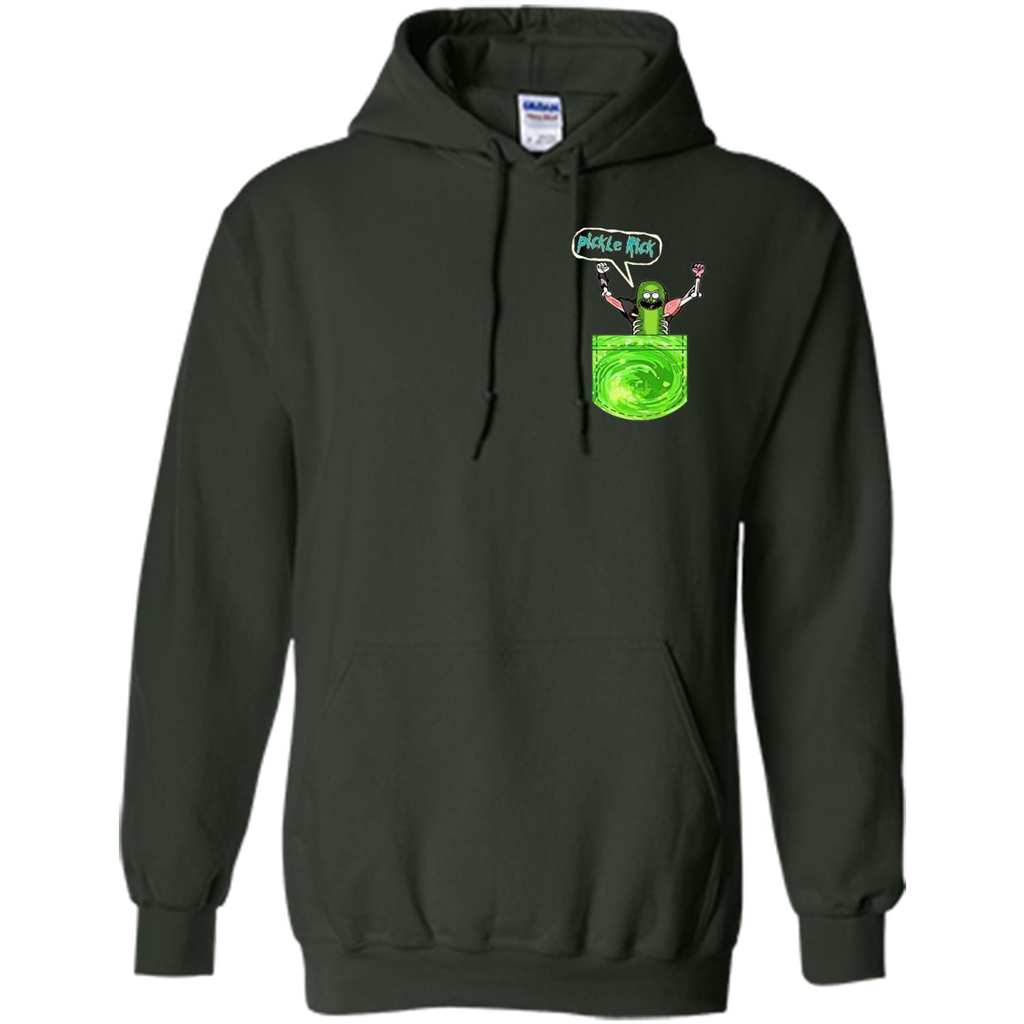 Pickle Funny Rick Pocket T-shirt TV Series T-shirt Forest Green