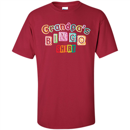 Papa T-shirt GrandpaŠ—Ès Bingo T-shirt Cardinal