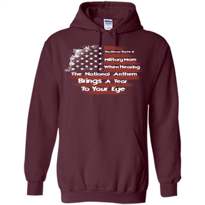 Military Mom. You Know You're A Military Mom When T-shirt Maroon