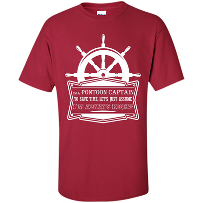 I'm A Pontoon Captain T-shirt Cardinal