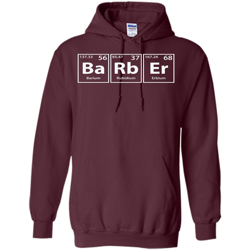 Barber (Ba-Rb-Er) Funny Elements Spelling T-Shirt Maroon