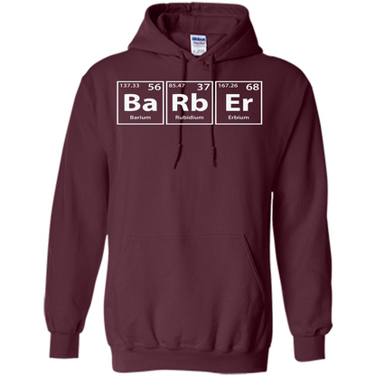 Barber (Ba-Rb-Er) Funny Elements Spelling T-Shirt Maroon
