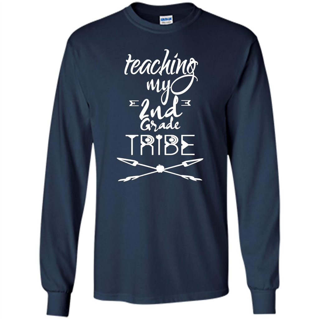Back To School T-shirt Teaching My Second Grade Tribe Navy