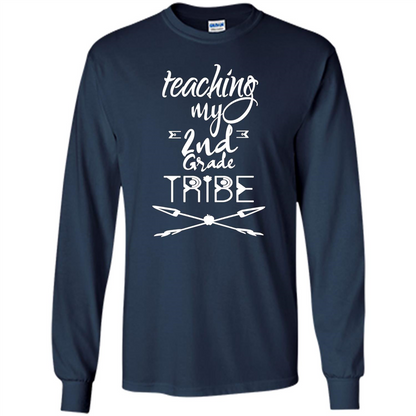 Back To School T-shirt Teaching My Second Grade Tribe Navy