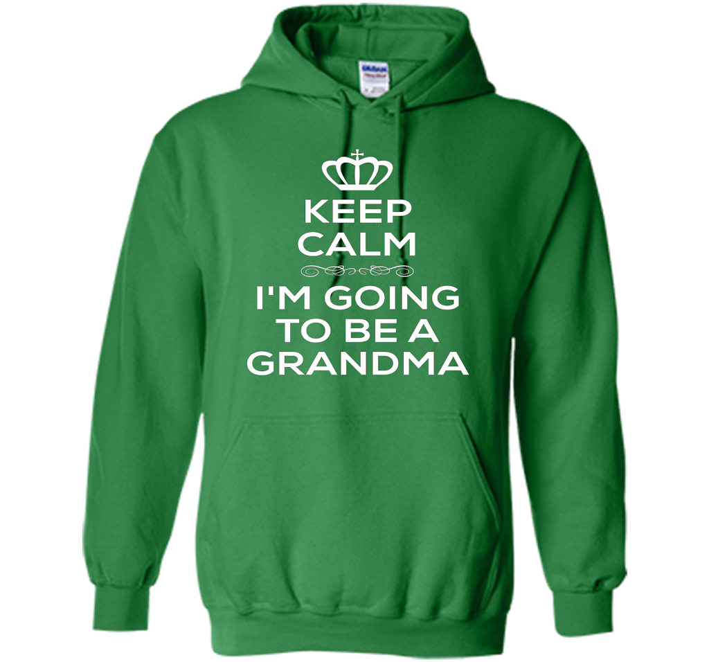 Keep Calm I'm Going To Be A Grandma T Shirt Pregnancy . t-shirt Irish Green