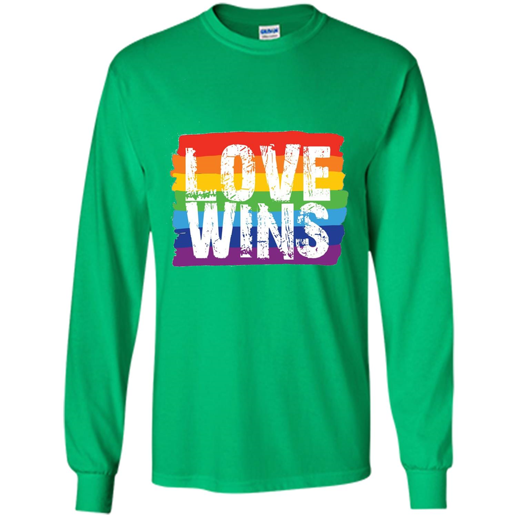 LGBTQ Pride T-shirt Love Wins Irish Green