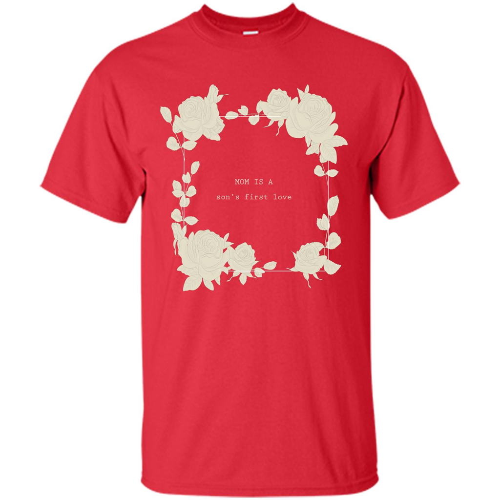 Mommy t-shirt Mom Is A Son's First Love Red