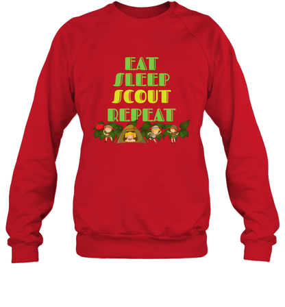 Eat Sleep Scout Repeat Shirt Sweatshirt Sweatshirt Red