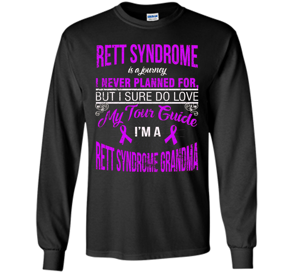 I Love My Tour Guide I'm A Rett Syndrome Grandma T-shirt Black S