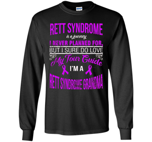 I Love My Tour Guide I'm A Rett Syndrome Grandma T-shirt Black S