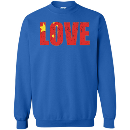 I Love China Flag T-shirt Royal
