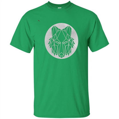 Geometric Wolf T-shirt Irish Green