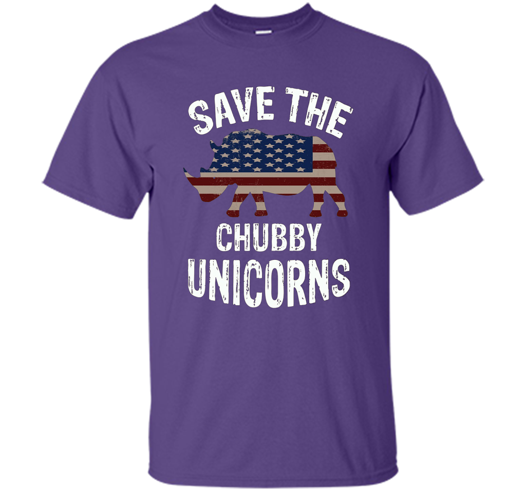 Save the Chubby Unicorns T-Shirt Funny t-shirt Purple
