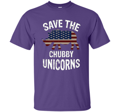 Save the Chubby Unicorns T-Shirt Funny t-shirt Purple