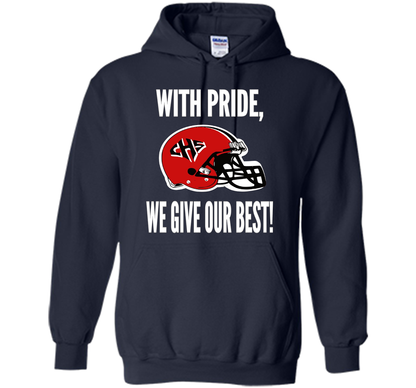 Syrupmaker, With Pride We Give Our Best! T-Shirt shirt Navy