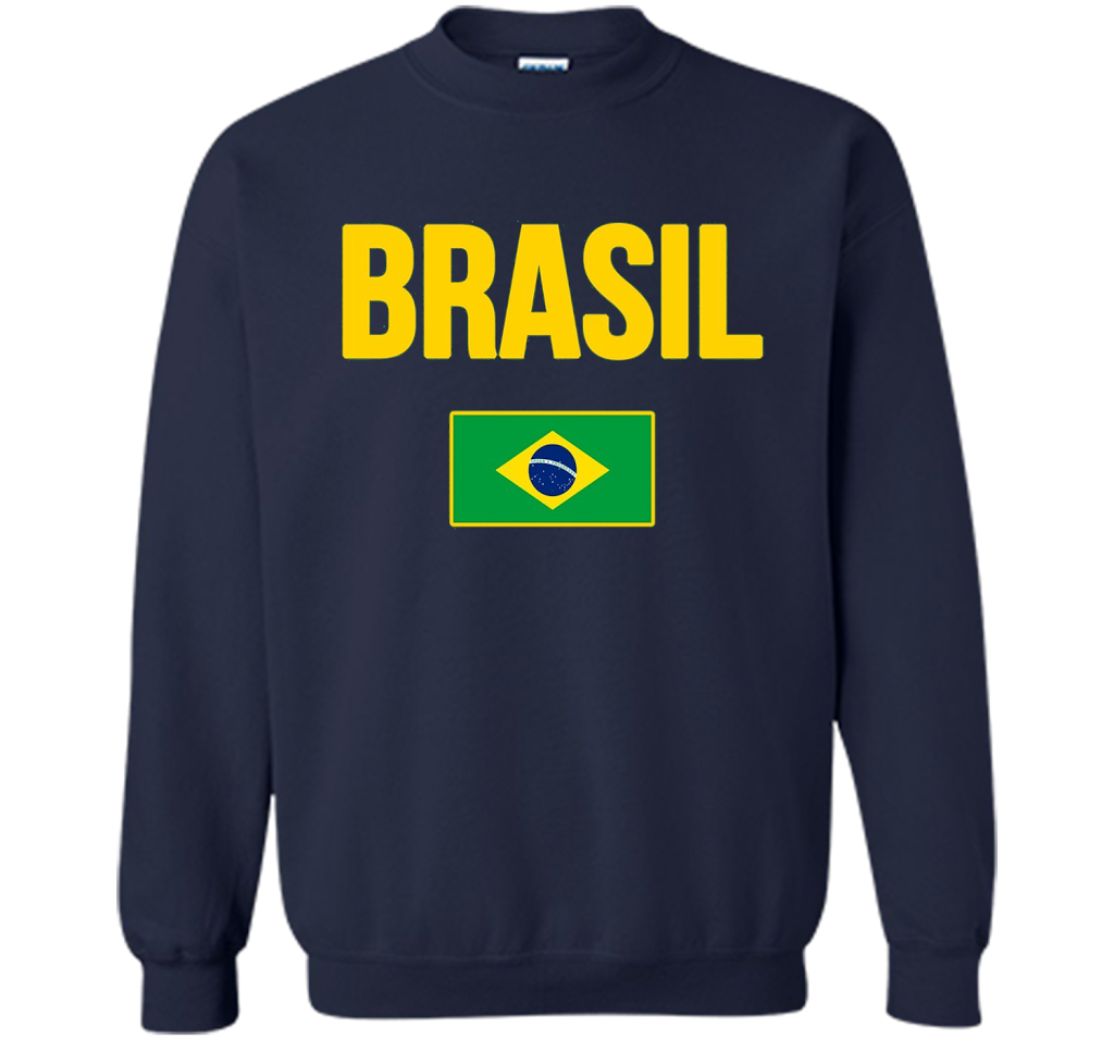 BRASIL T-shirt Brazilian National Country Flag Tee Camiseta cool shirt Navy