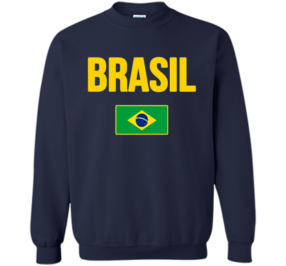 BRASIL T-shirt Brazilian National Country Flag Tee Camiseta cool shirt Navy