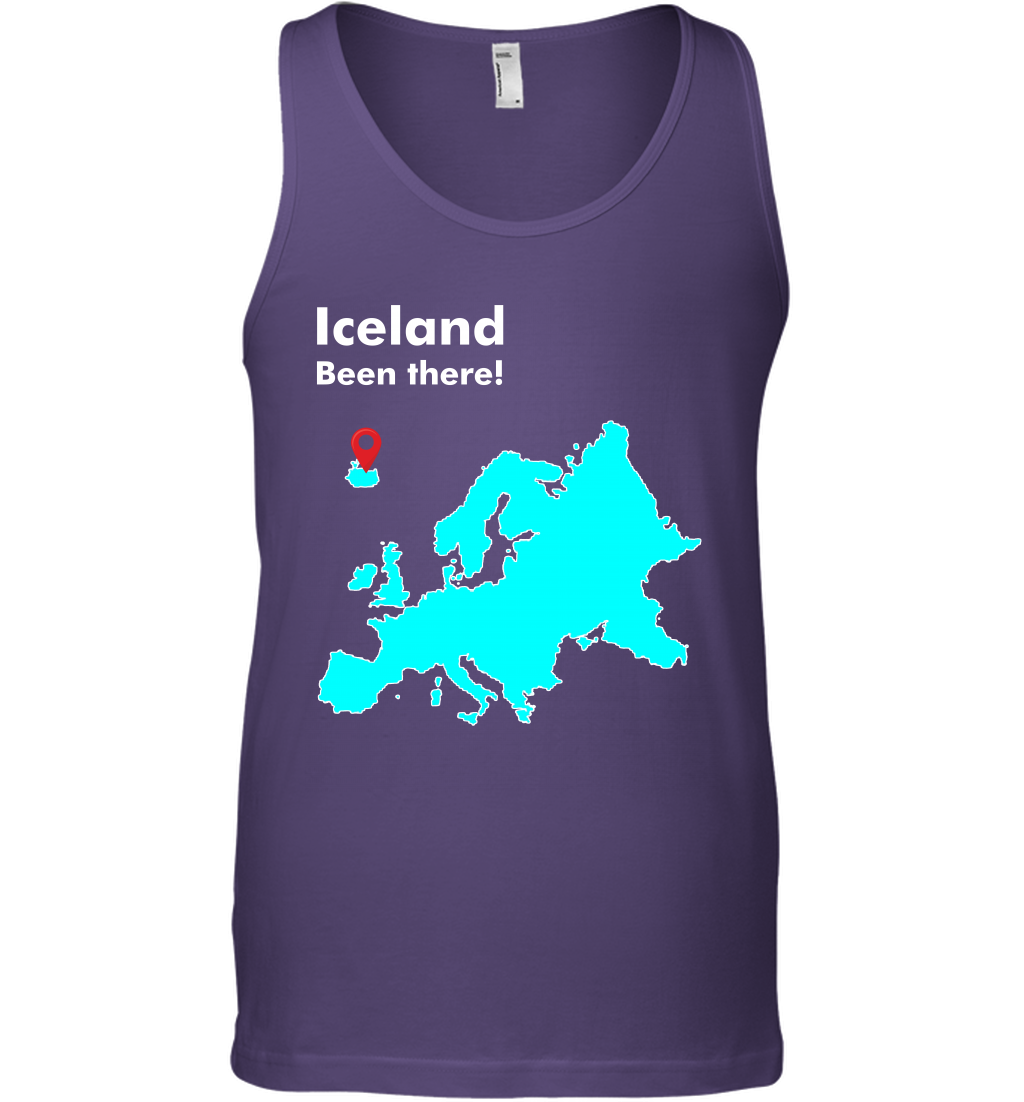 Iceland Been There Map Shirt Tank Top Tank Top Purple