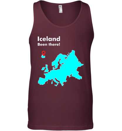 Iceland Been There Map Shirt Tank Top Tank Top Maroon