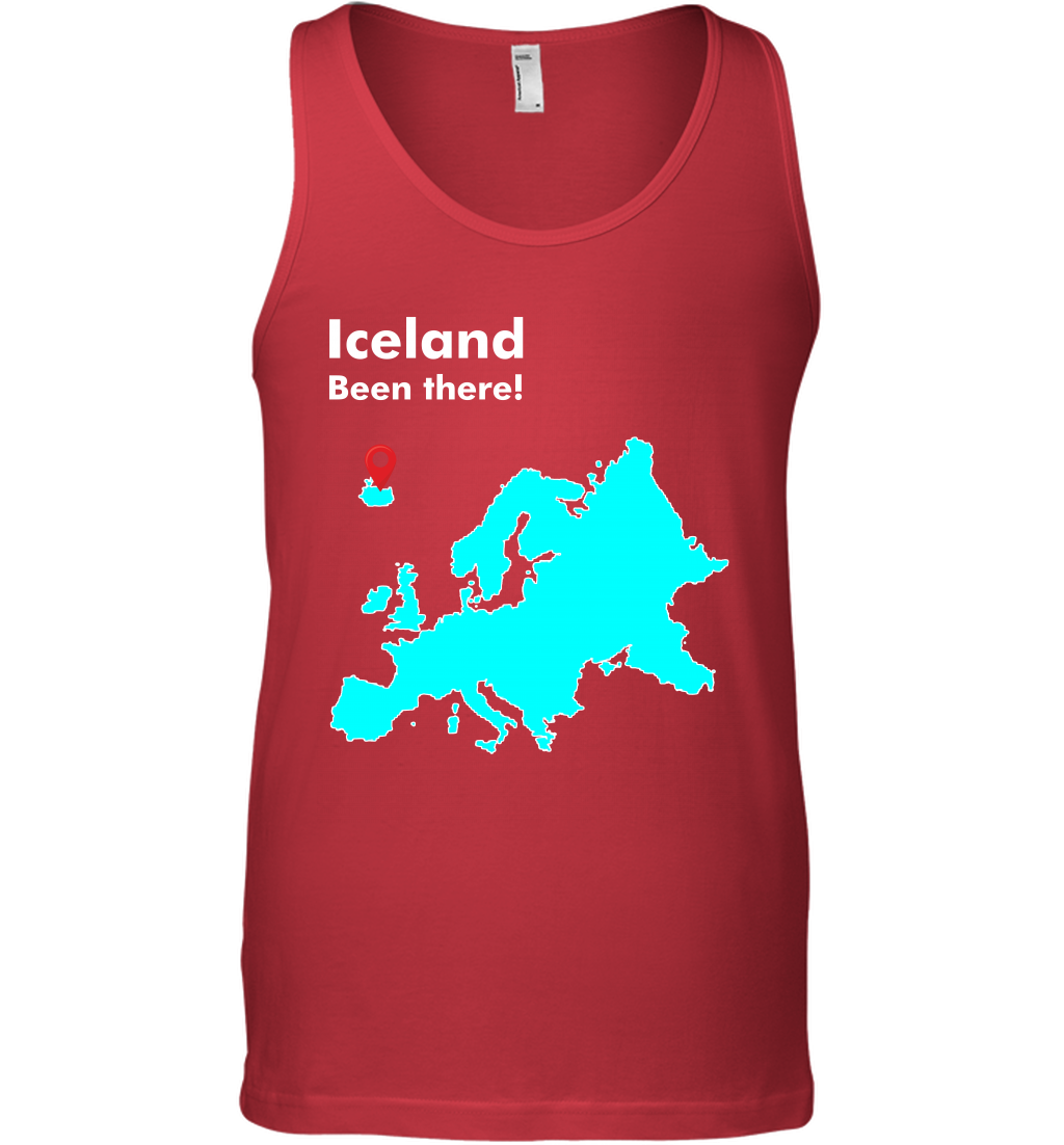 Iceland Been There Map Shirt Tank Top Tank Top Red