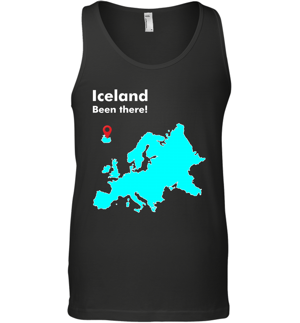 Iceland Been There Map Shirt Tank Top Tank Top Black