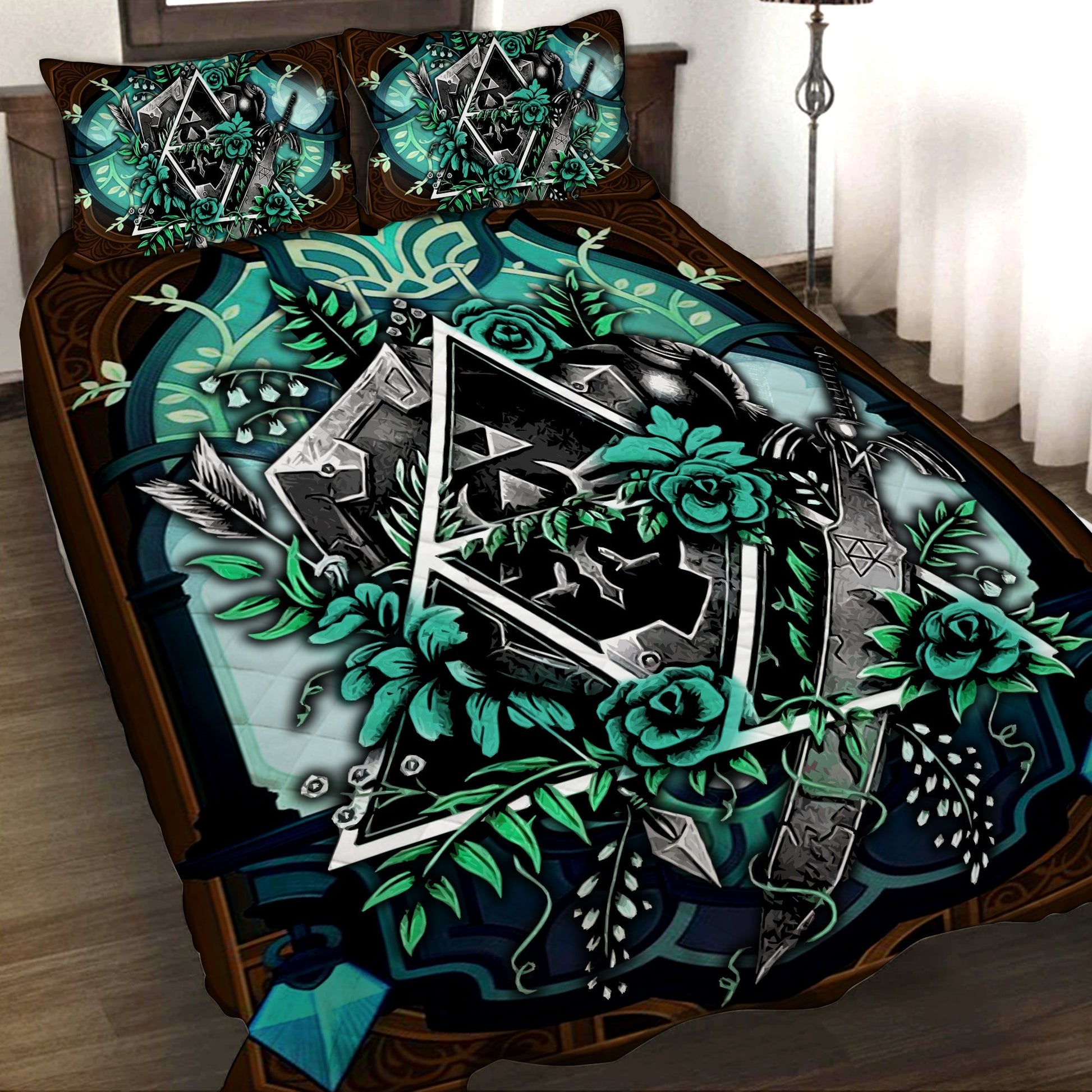 The Legend Of Zelda Green 3D Quilt Set Quilt Set