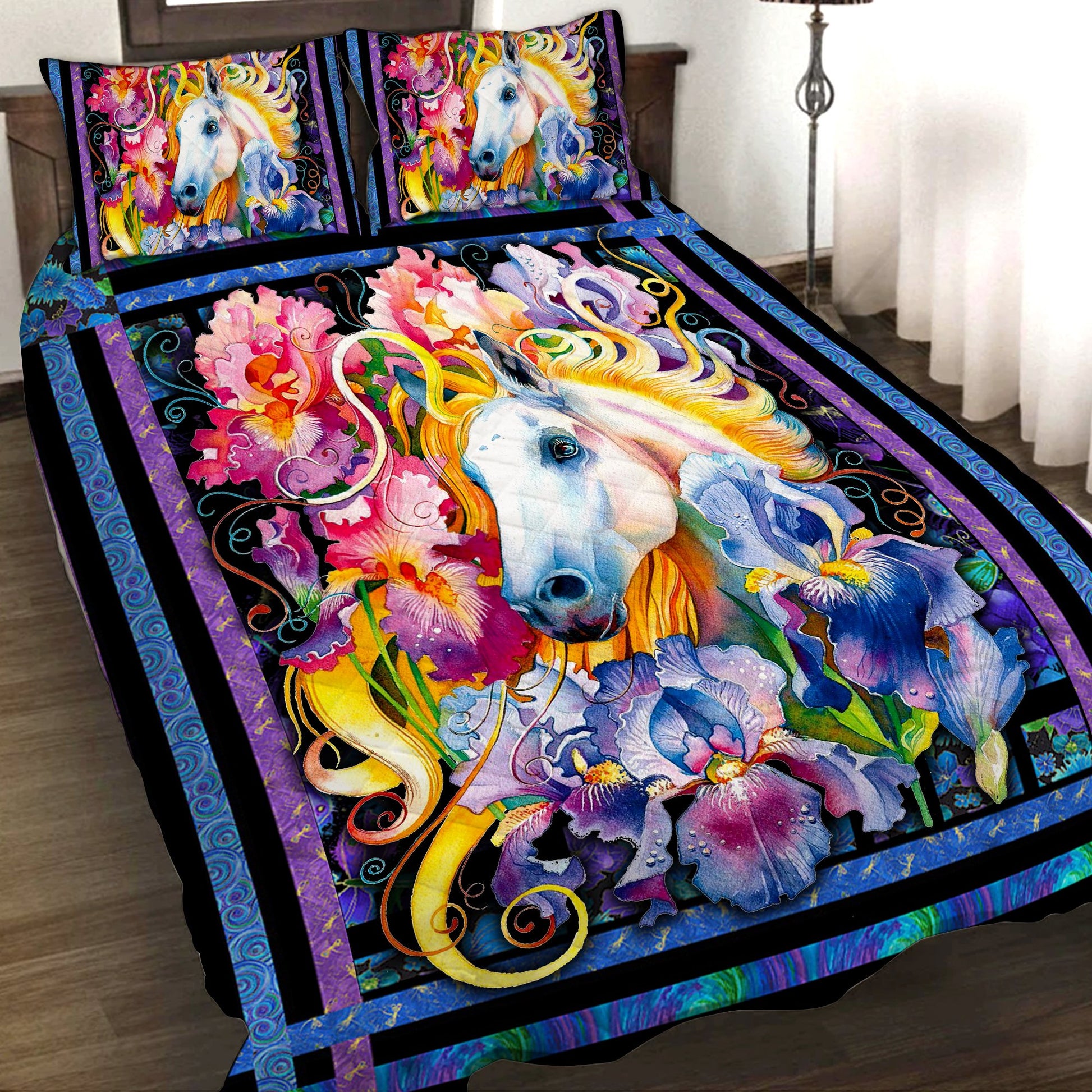 Aesthetic Horse 3D Quilt Set Quilt Set