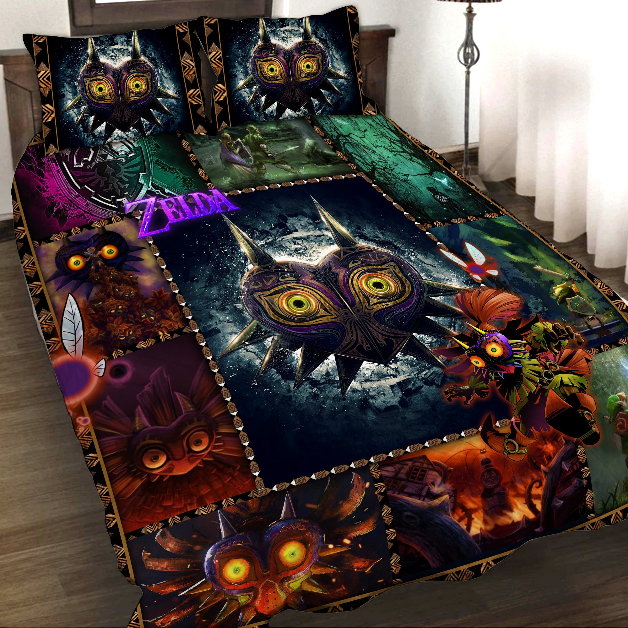The Legend Of Zelda Majora's Mask 3D Quilt Bed Set Quilt Set Twin (150x180CM) 
