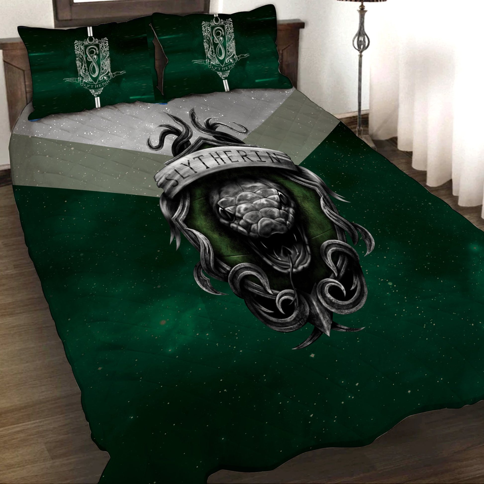 Slytherin Edition Harry Potter New 3D Quilt Set King (230x260CM)