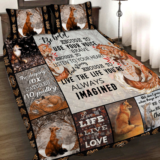 Fox Quilt Bed Set Quilt Set