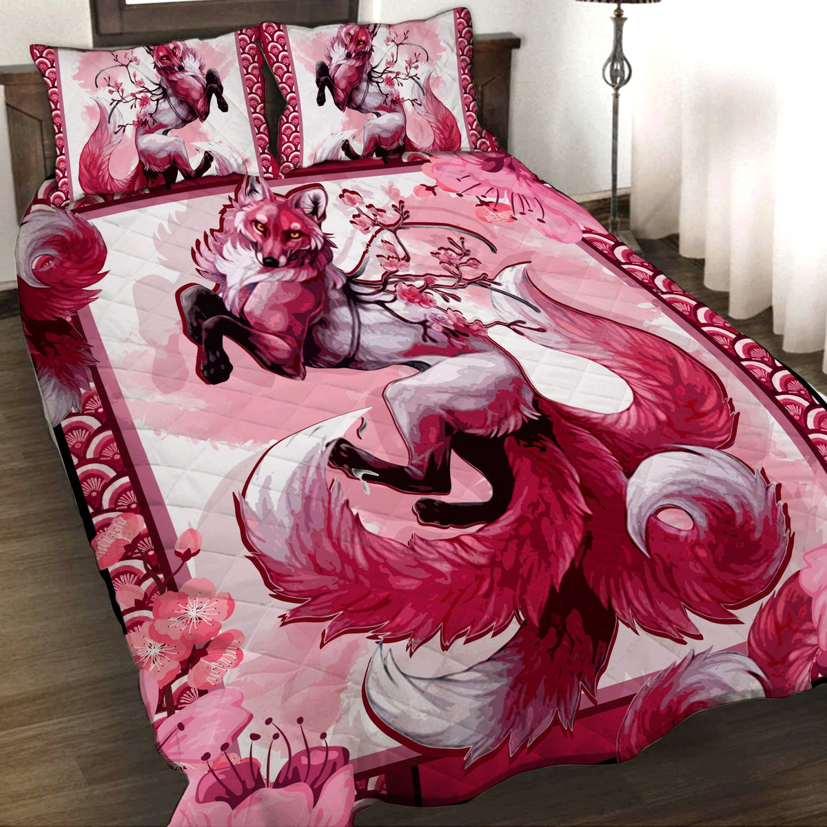 Sakura Fox 3D Quilt Set Quilt Set