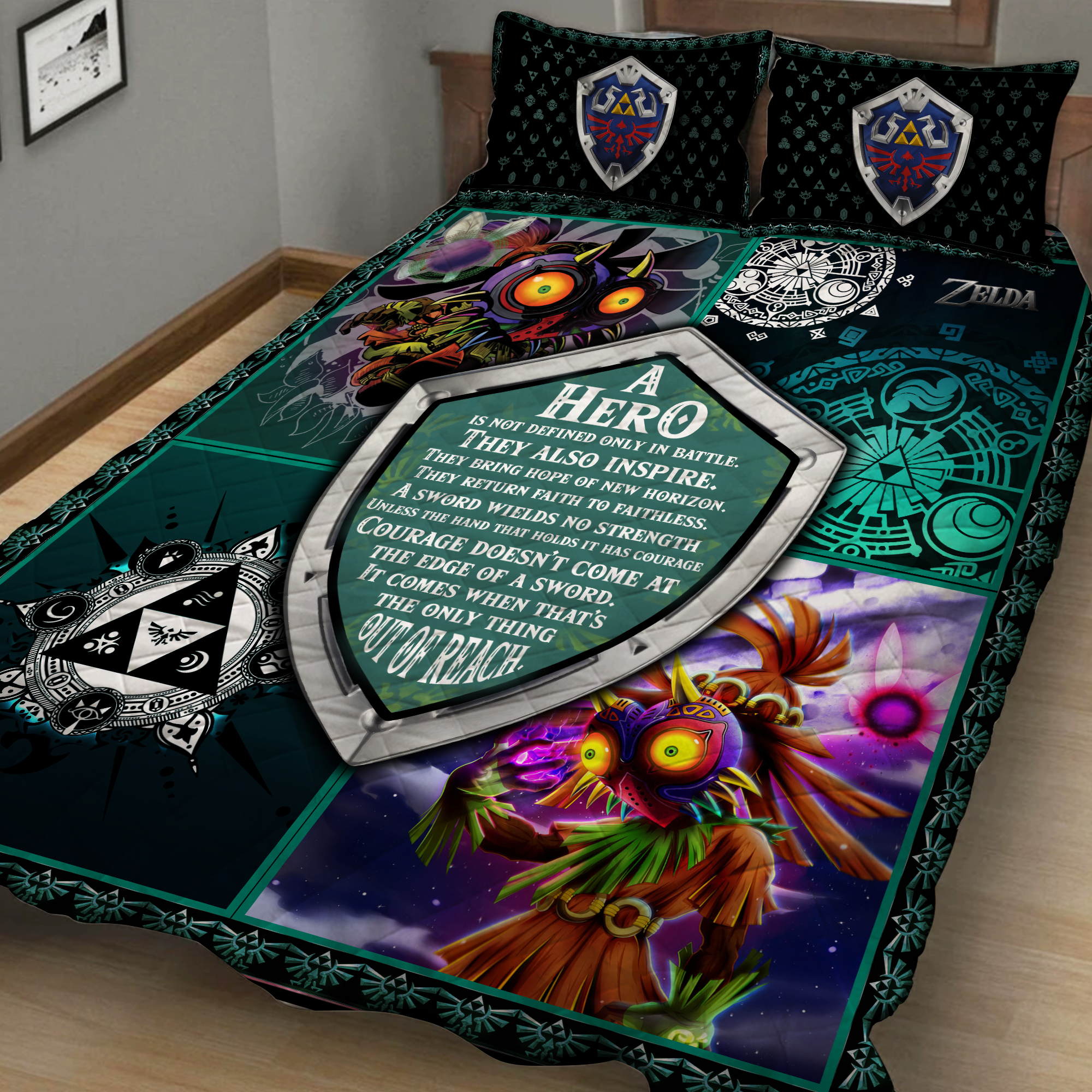 Zelda Hero 3D Quilt Bed Set Quilt Set Twin (150x180CM) 