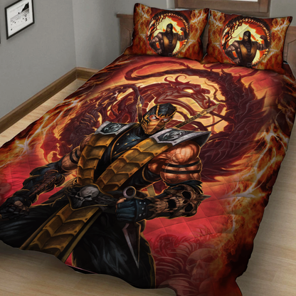 Mortal Kombat Scorpio 3D Quilt Set Quilt Set