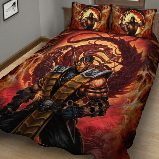 Mortal Kombat Scorpio 3D Quilt Set Quilt Set