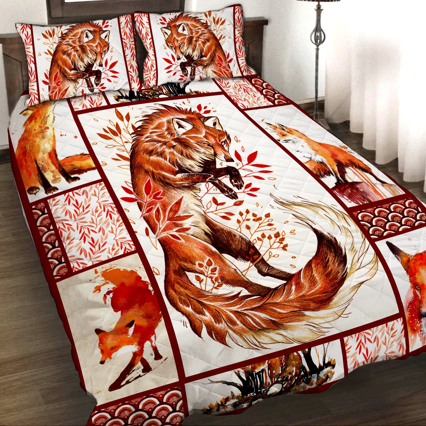 Fox 3D Quilt Bed Set Quilt Set