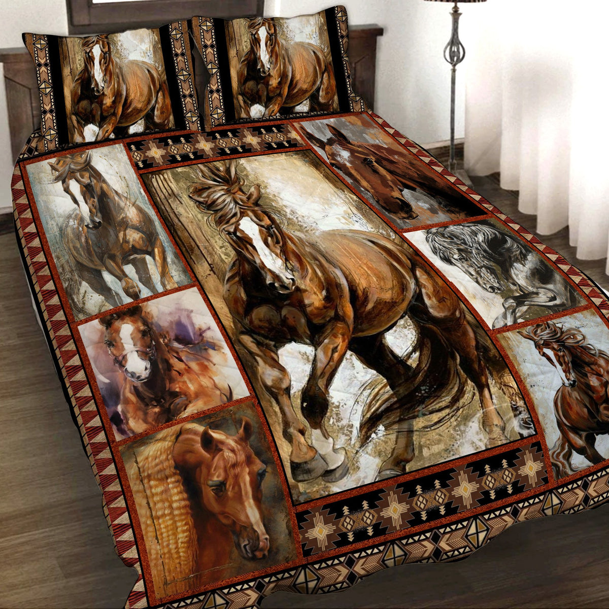 Horse Lovers 3D Quilt Bed Set Quilt Set