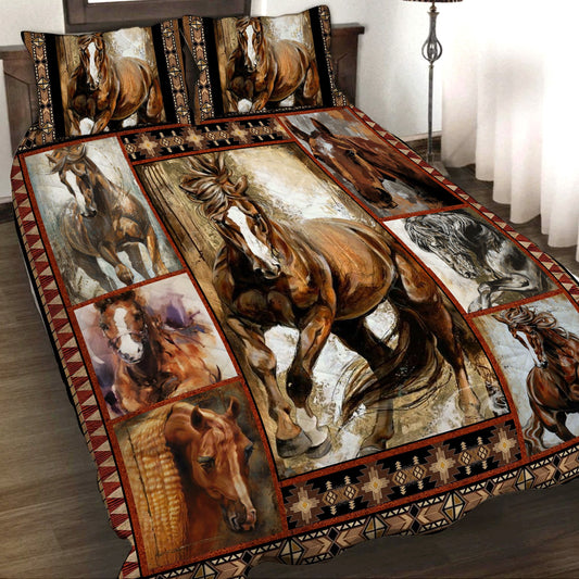 Horse Lovers 3D Quilt Bed Set Quilt Set
