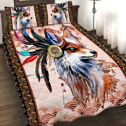 Abstract Art Fox 3D Quilt Set Quilt Set