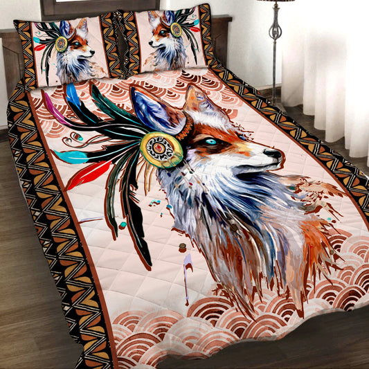 Abstract Art Fox 3D Quilt Set Quilt Set