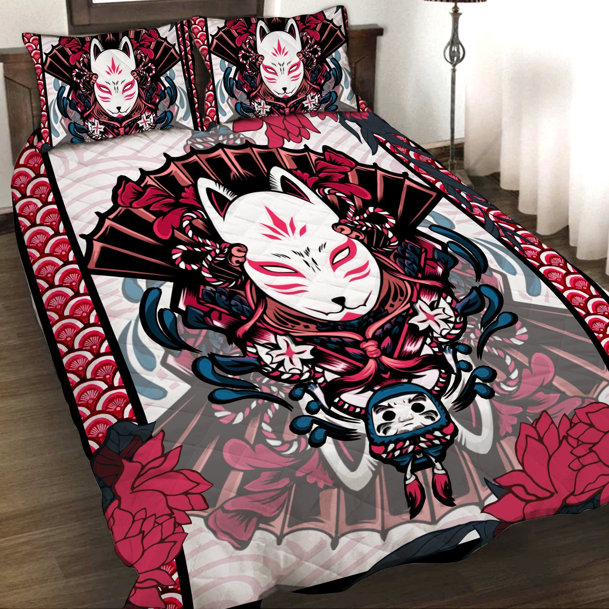 Naruto Kitsune Mask 3D Quilt Set Quilt Set