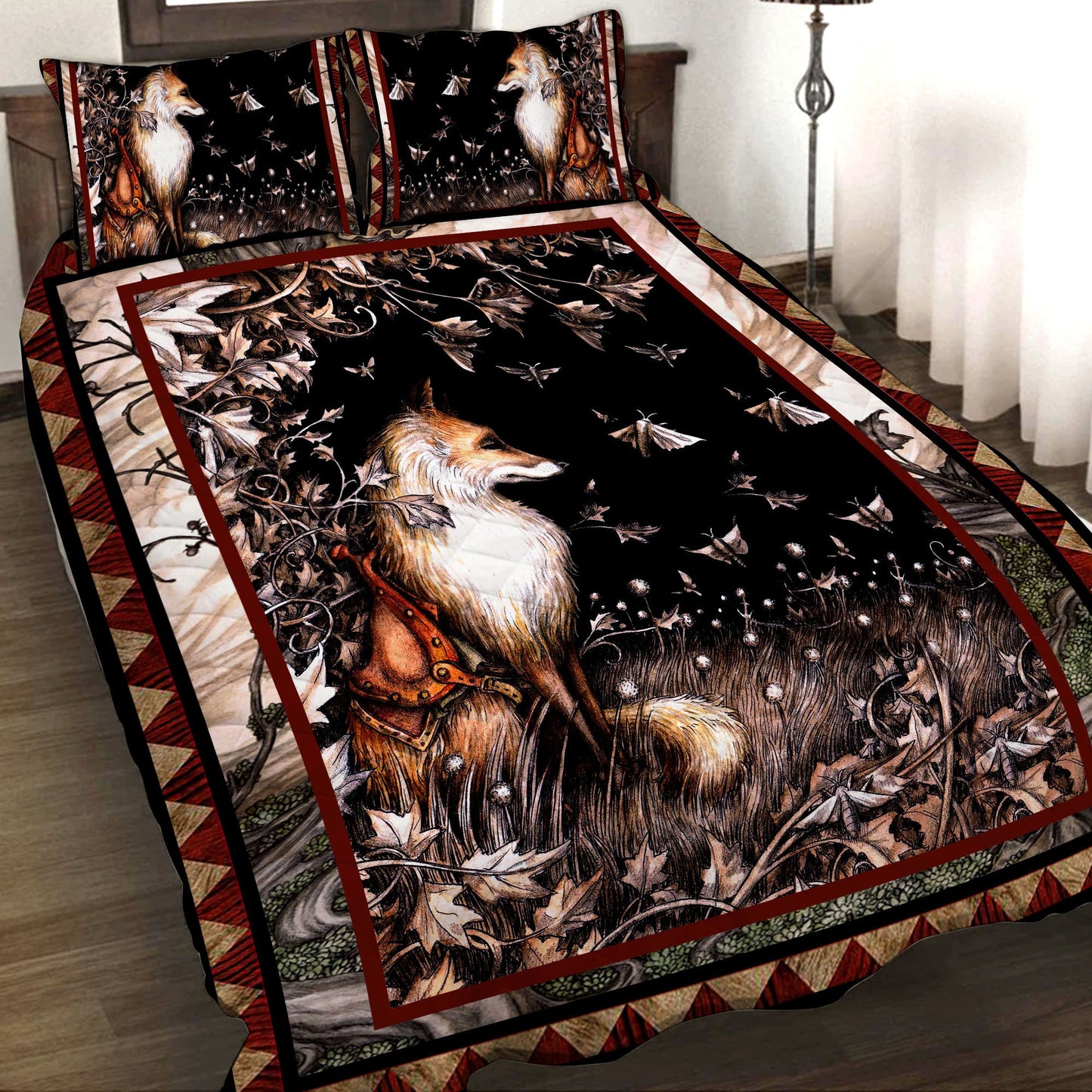 Aesthetic Fox 3D Quilt Set Quilt Set