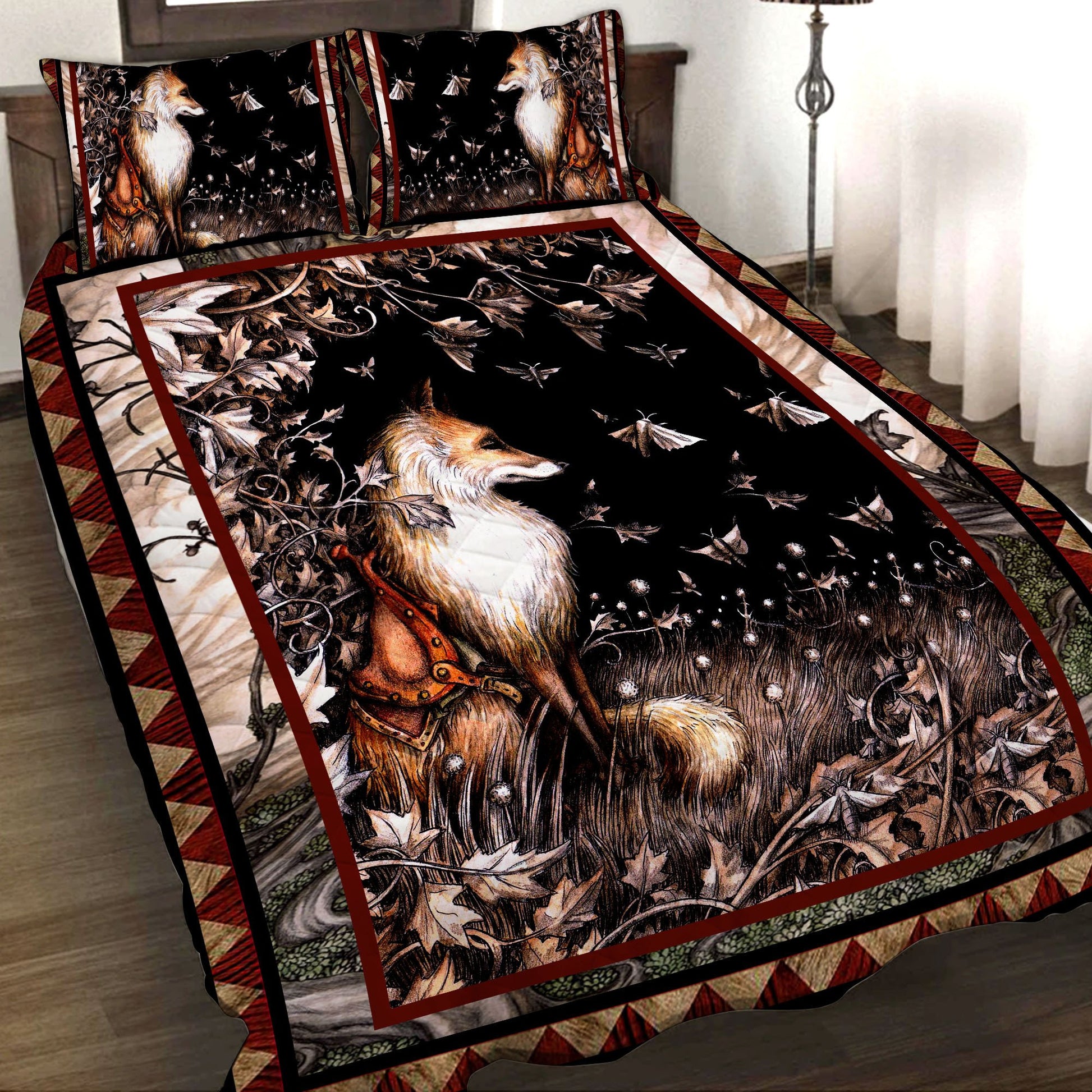 Aesthetic Fox 3D Quilt Set Quilt Set