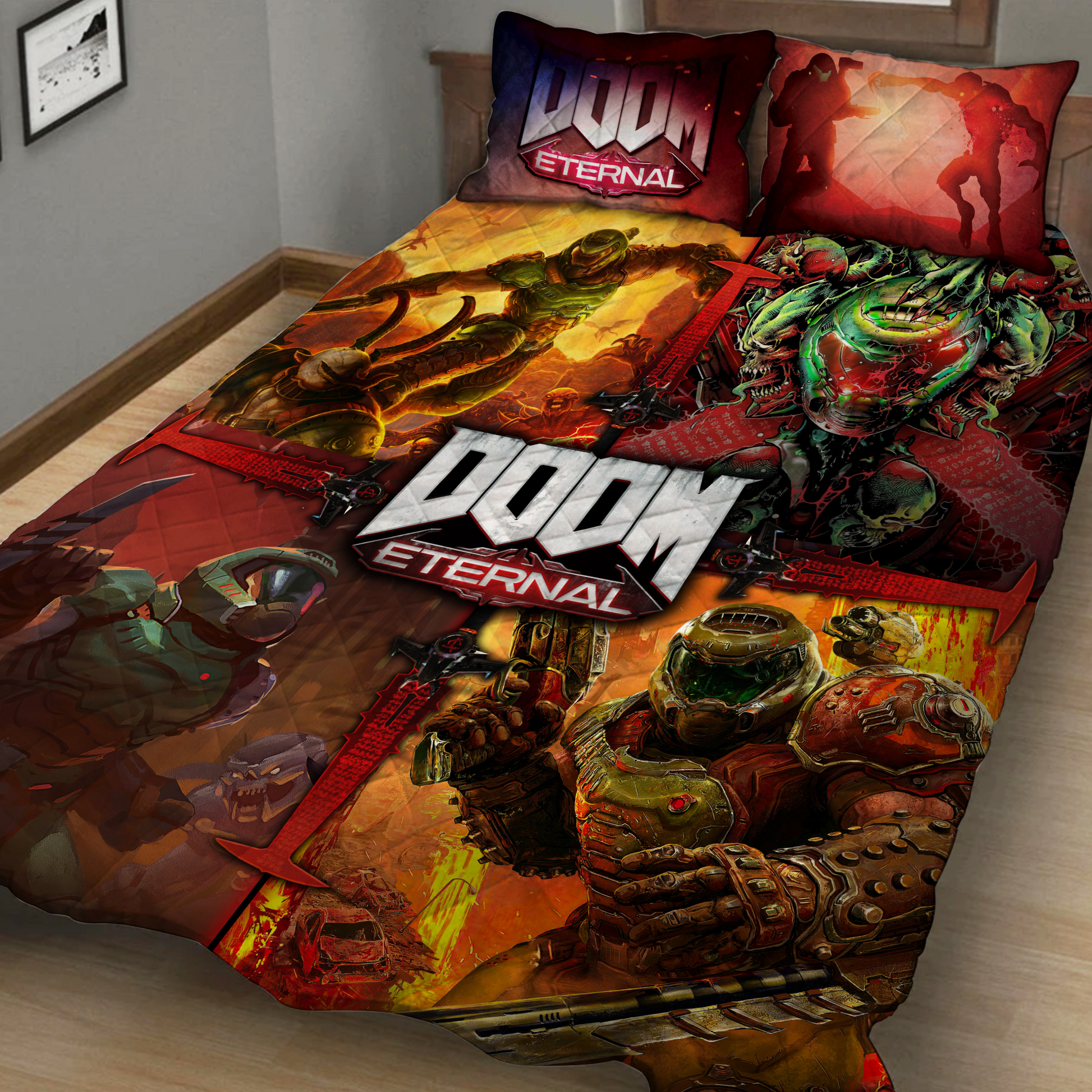 Doom Video Game Quilt Blanket Quilt Set Quilt Set