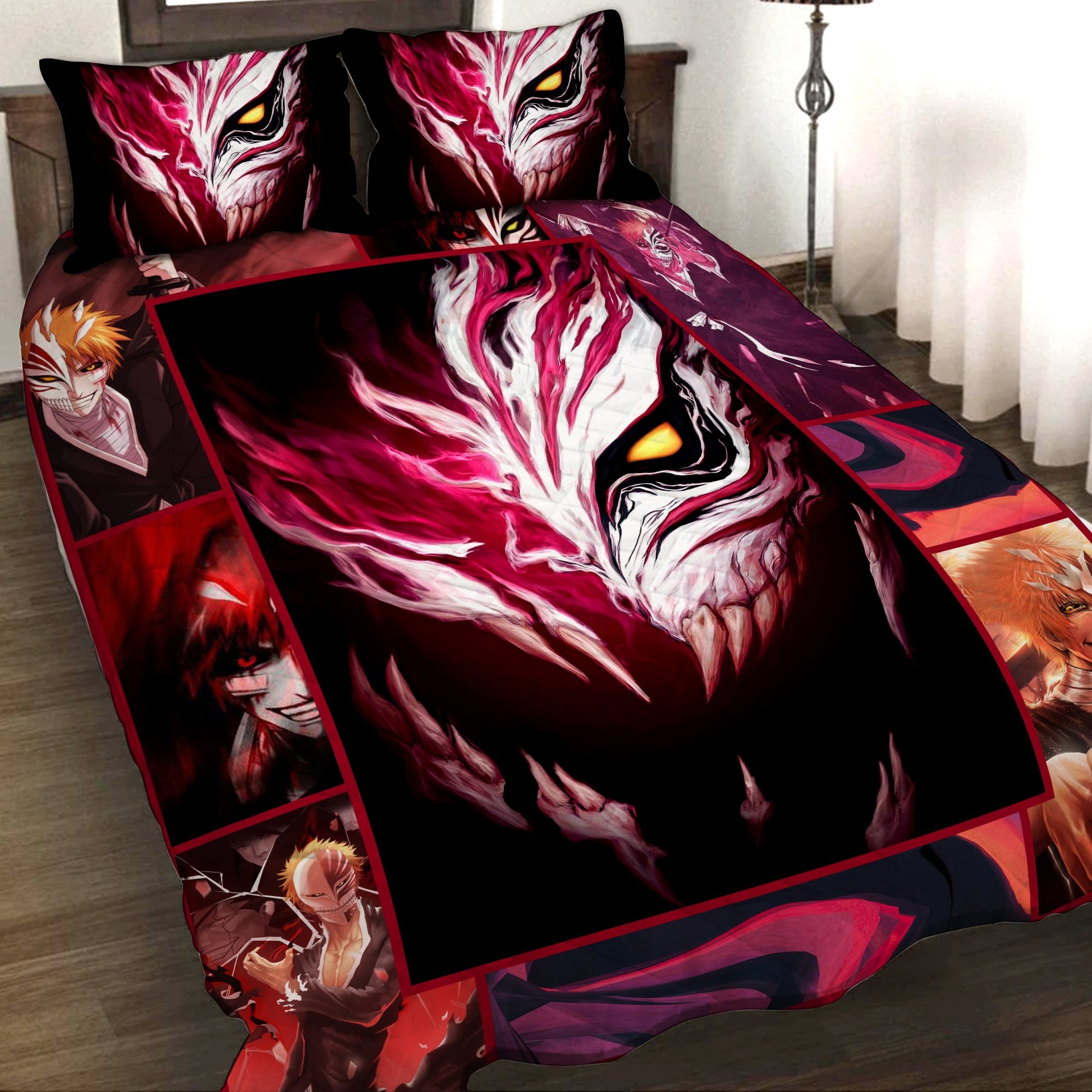 Bleach Ichigo Kurosaki Mask 3D Quilt Bed Set Quilt Set