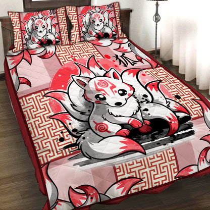 Ninetail Fox Spirit 3D Quilt Set Quilt Set