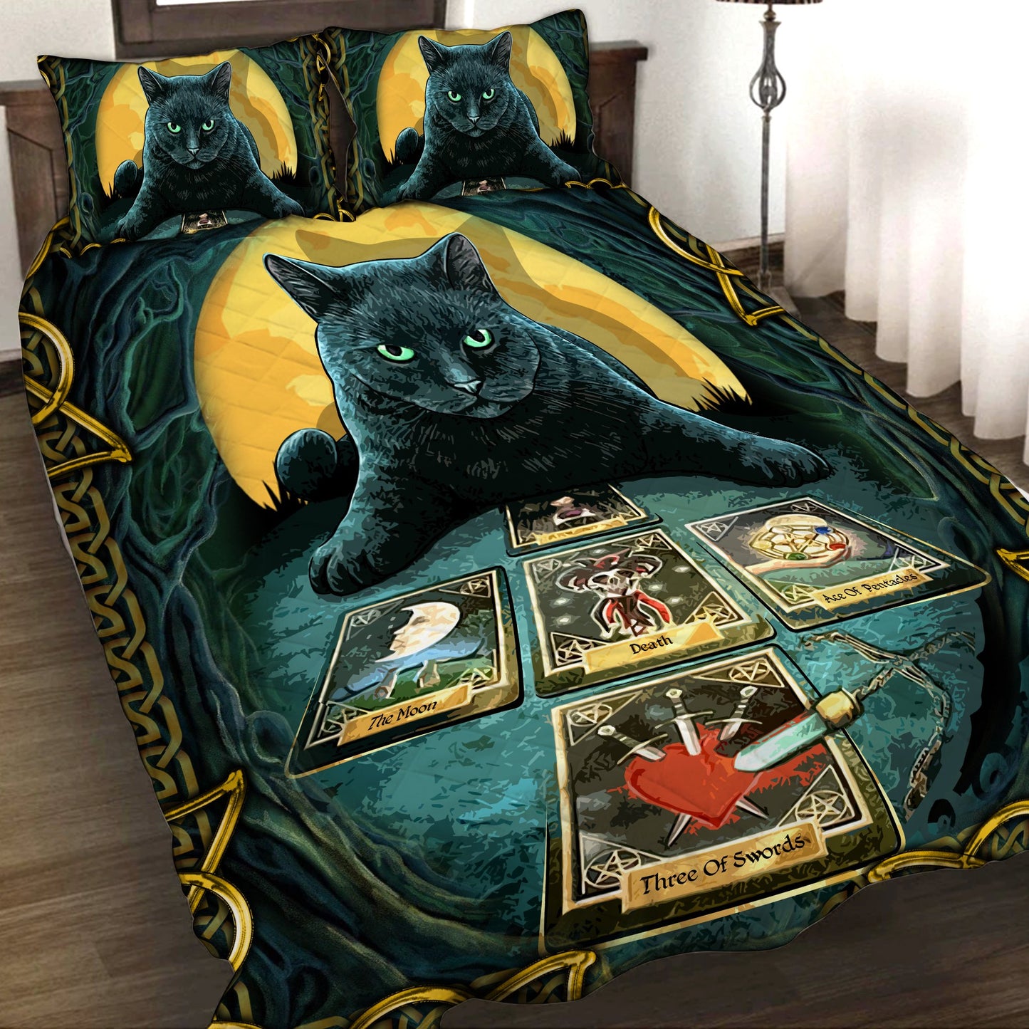 Cat Tarot Redear 3D Quilt Set Quilt Set
