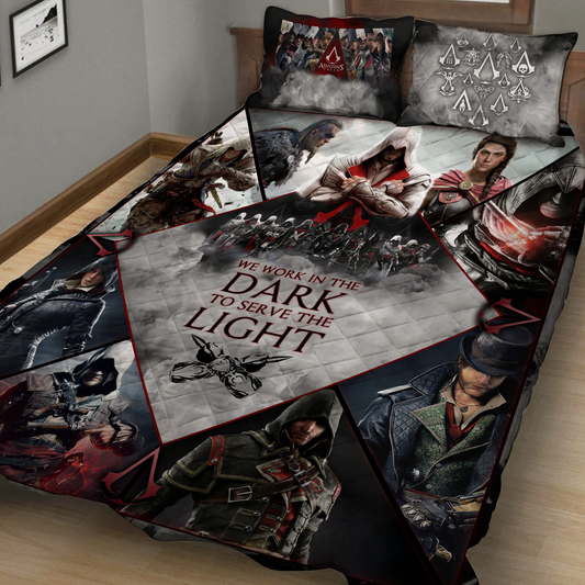 We work in the dark to serve the light Assassin's Creed Quilt Blanket Quilt Set Quilt Set